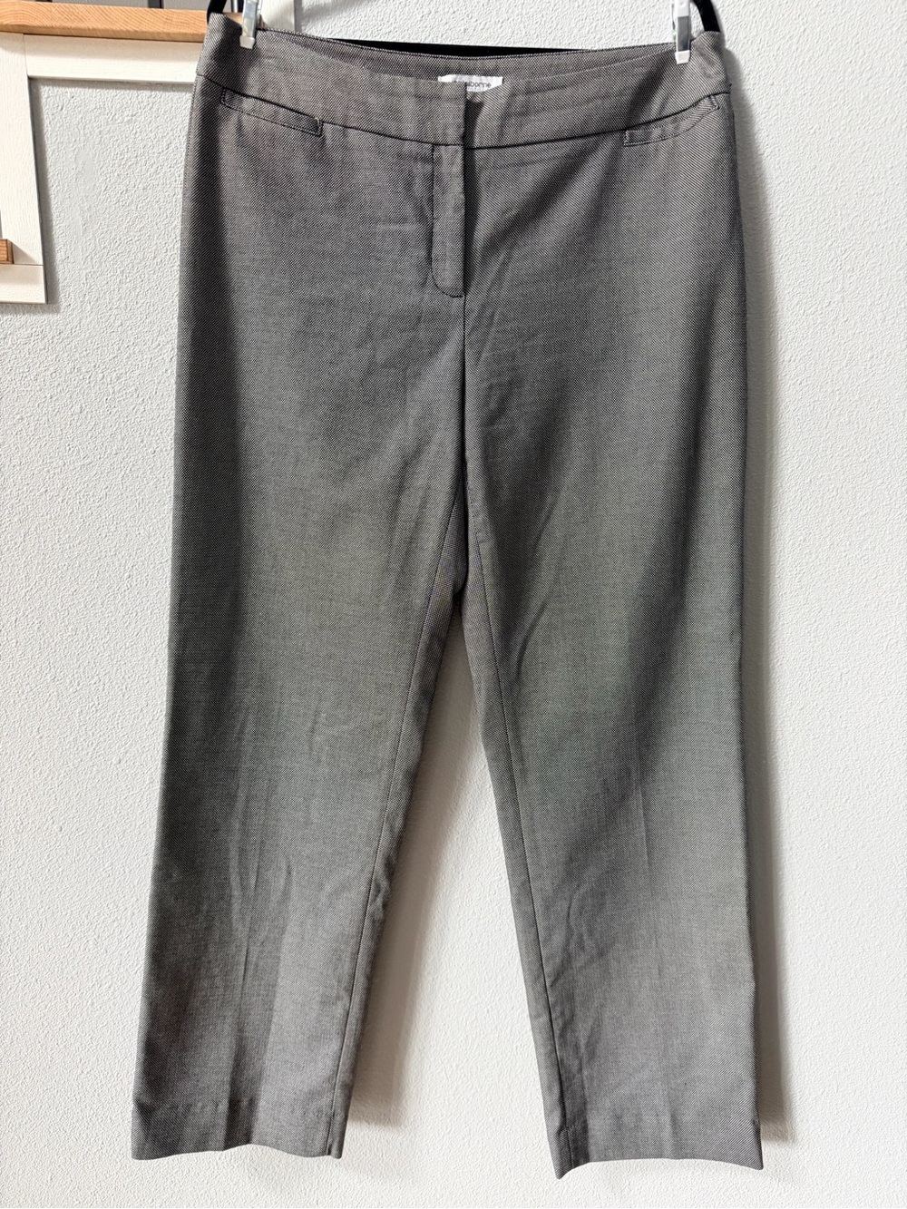 Liz Claiborne Audra Gray Textured Mid-Rise Career Dress Pants Size 16